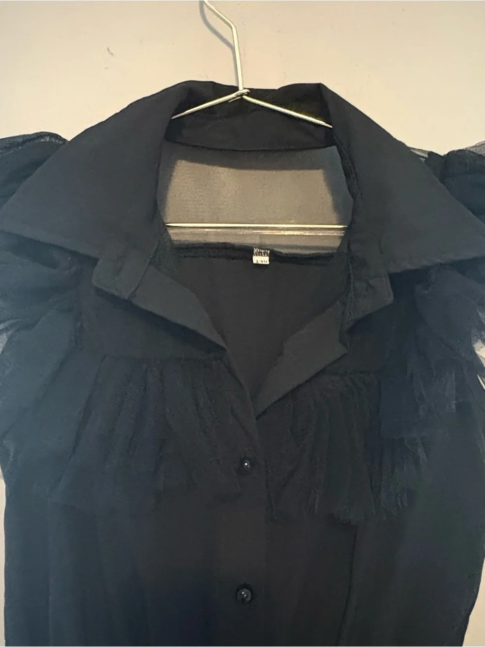 Kids Black Tulle Ruffle Wednesday Halloween Costume Dress Size 10/12 girls